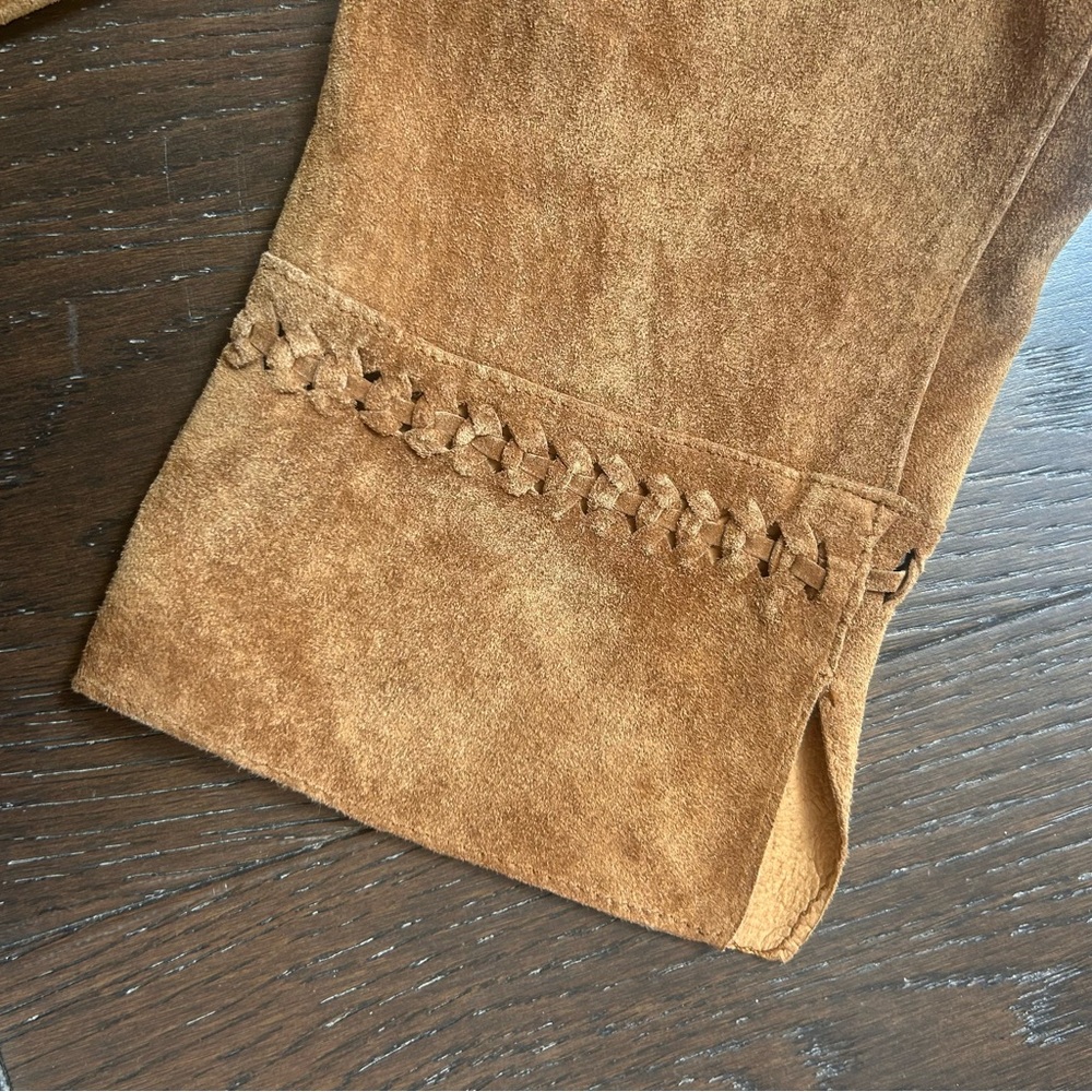 Vintage Danier Canada Leather Suede Women's Jacket Sz S Brown Coat Button Up - Picture 2 of 9